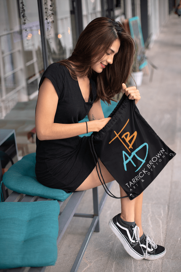 Black Drawstring Bag